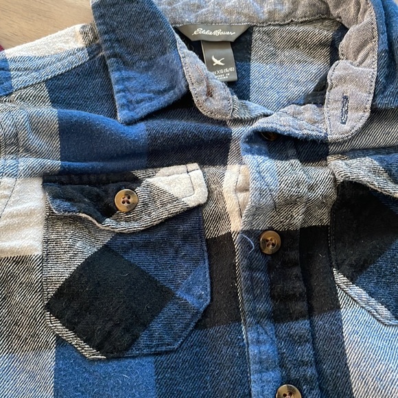 EDDIE BAUER Plaid Button Down Long Sleeve Shirts size XS 5/6 - Picture 5 of 14